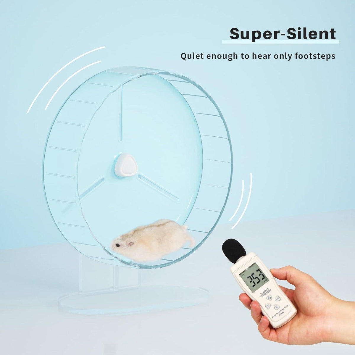 Leises 17cm Hamsterrad für kleine Haustiere Blau