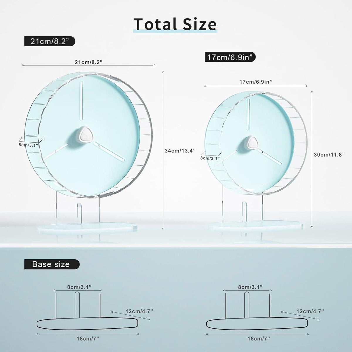 Leises 17cm Hamster Laufrad für Syrische
