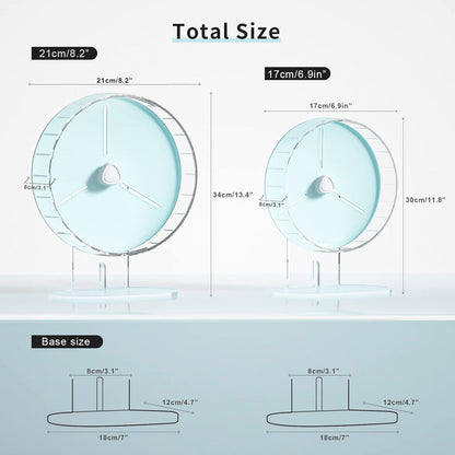 Laufrad Hamster 21cm leise Spielzeug verstellbarer Ständer Blau