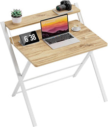Klappschreibtisch Klein Stabil Platzsparend Multifunktional Beige