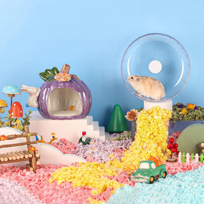Transparentes 15cm Laufrad für Hamster leise Spielzeug Kleintier Hamsterrad