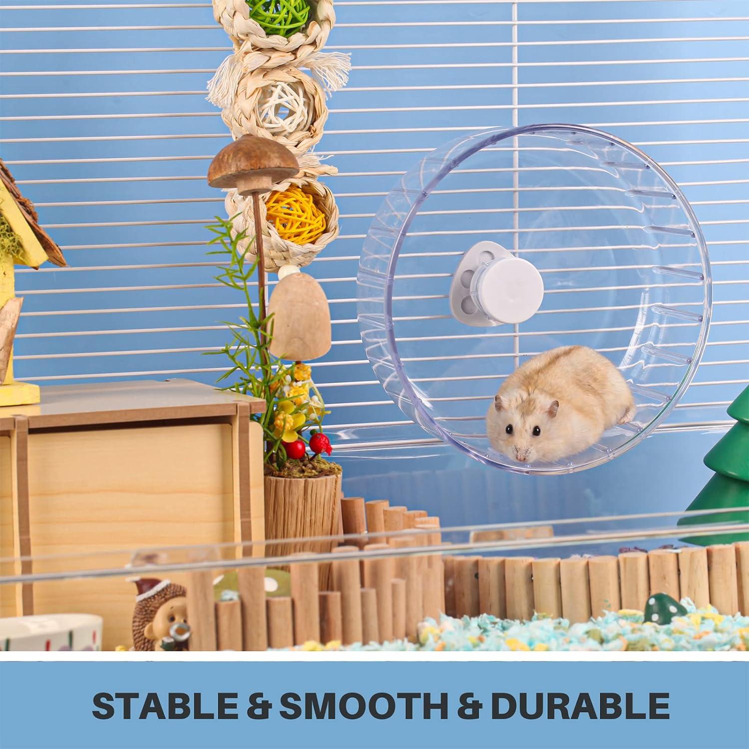 Hamsterrad 18cm Laufrad für Hamster Leise Spielzeug Transparent Haustier 17cm