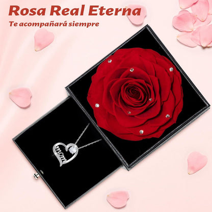 Ewige Rose Geschenk Mama Halskette 925 Silber Mejor Madre