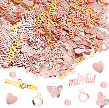 Roségold Hochzeit Herz Konfetti Streudeko 70g