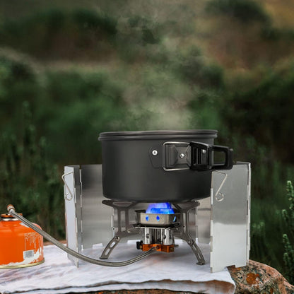 Odoland Campingkocher 6800W Gaskocher mit Piezozündung