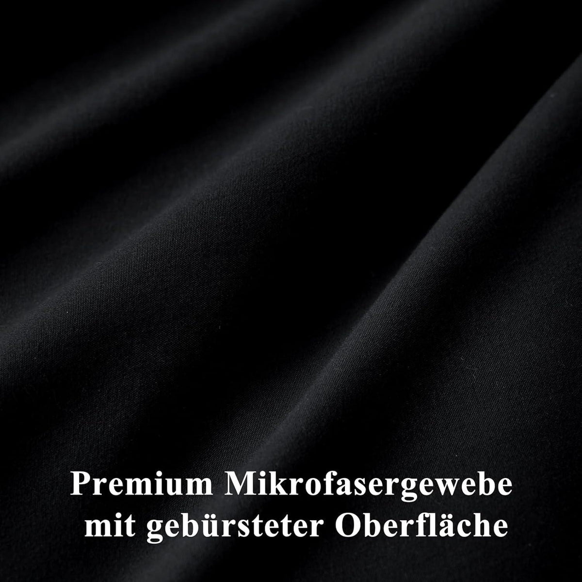 Kissenbezug 50x50 2er Set Schwarz Mikrofaser Reißverschluss
