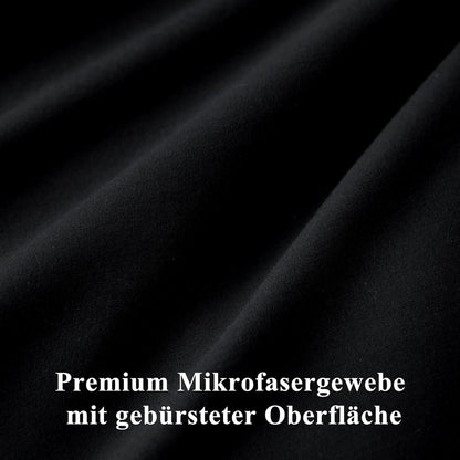 Kissenbezug 50x50 2er Set Schwarz Mikrofaser Reißverschluss