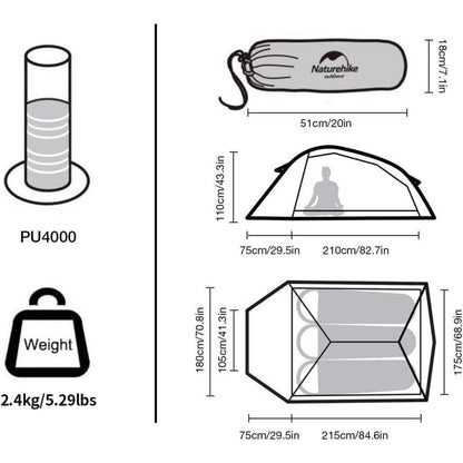 Ultraleichtes 3-Personen Zelt für Camping & Wandern