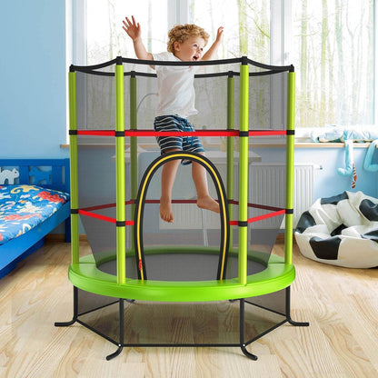 Gartentrampolin 165cm mit Netz & Randabdeckung – Kindertrampolin Grün