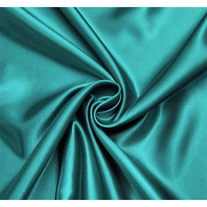 Satin Bettwäsche Set 135x200 cm Türkis Grau 4-teilig