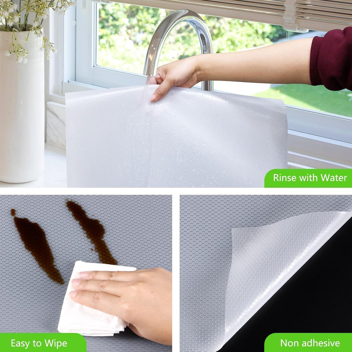 Schubladenmatte transparent 60x1000cm, rutschfest, wasserdicht