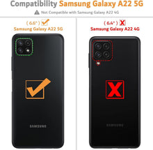 Samsung Galaxy A22 5G Handyhülle - Premium Leder Flipcase in