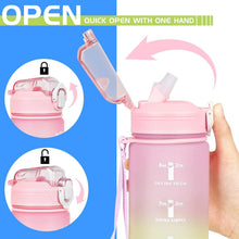 Trinkflasche 1L mit Strohhalm und