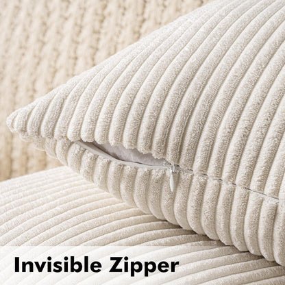 Kissenbezüge Kordsamt 2er Set 40x60 cm Beige