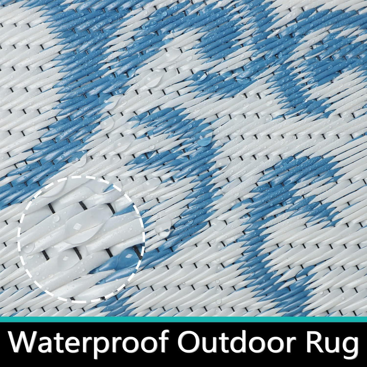 Wetterfester Wendbarer Outdoor Teppich Kunststoff 120x180cm