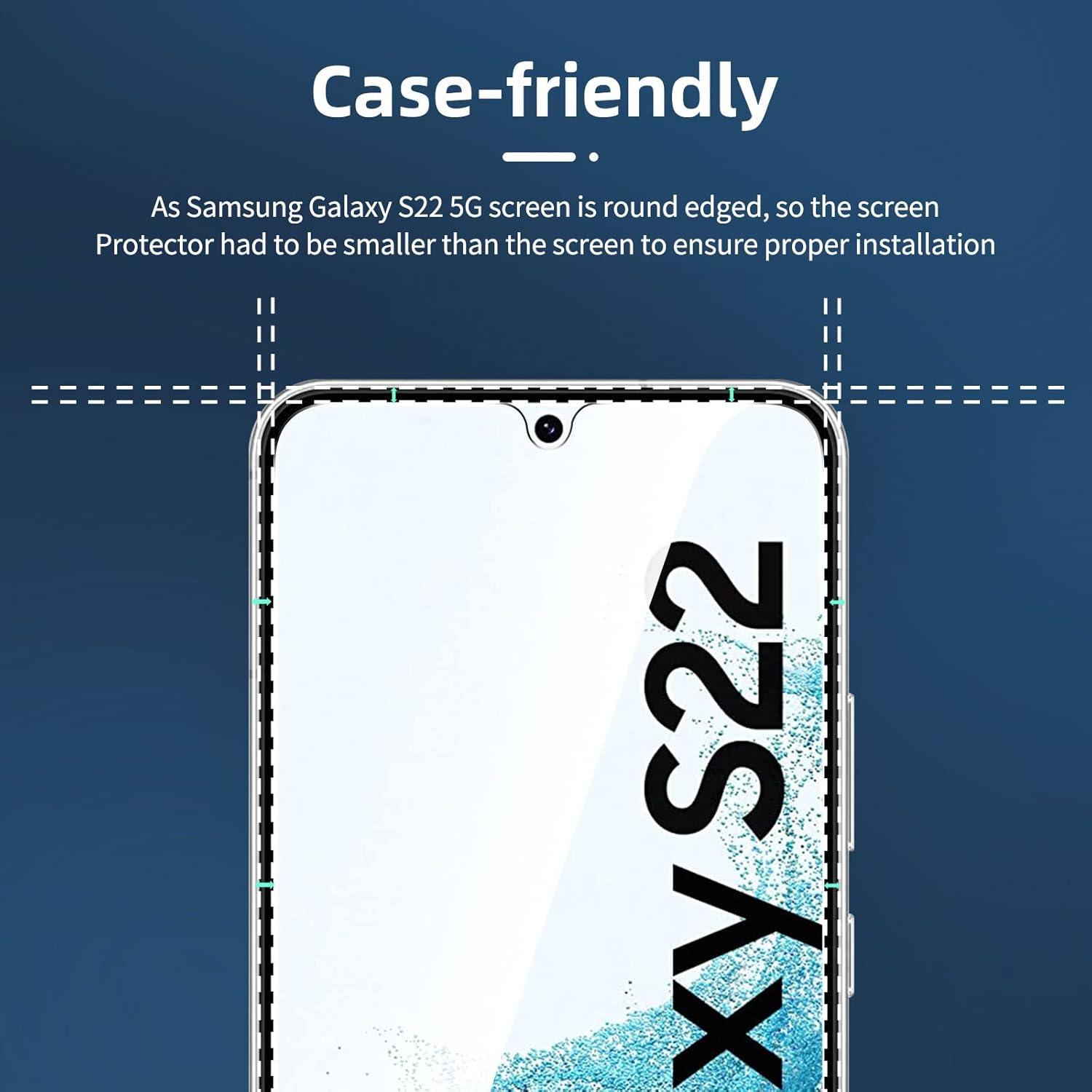3er Set Panzerglas Displayschutz für Samsung Galaxy S22 5G
