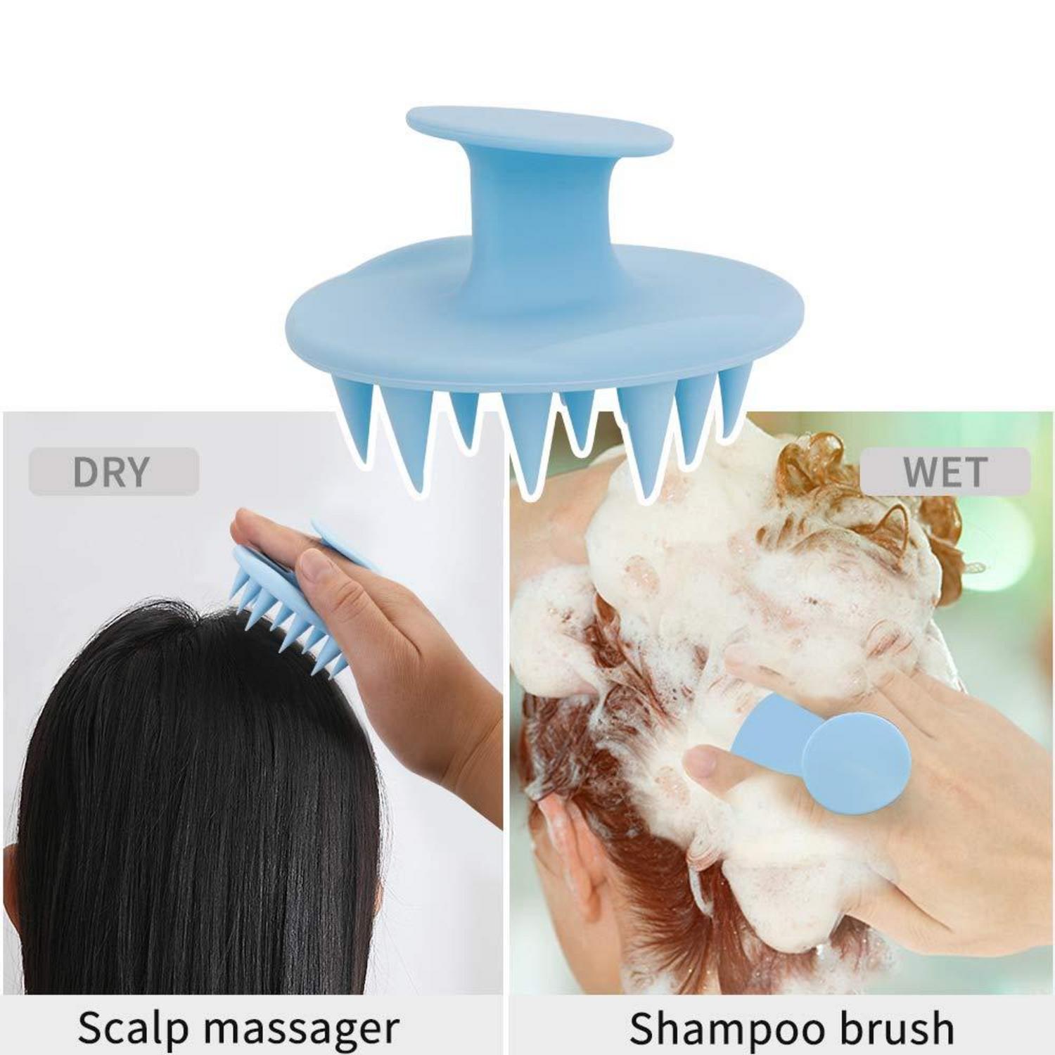 Kopfhaut-Massagegerät Haar-Shampoo-Bürste weiche Silikonborsten