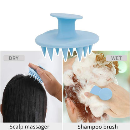 Kopfhaut-Massagegerät Haar-Shampoo-Bürste weiche Silikonborsten