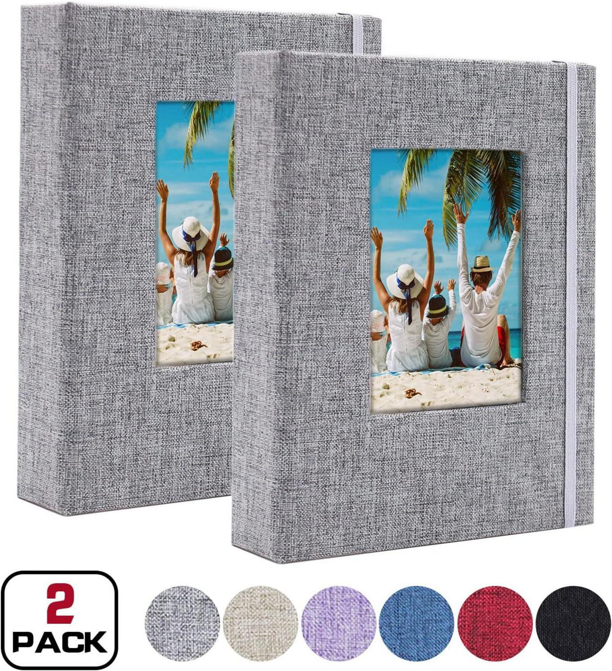 Fotoalbum Klein 10x15 Fotos 2 Pack Leinen Cover mit