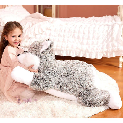 Riesiger Wolf Kuscheltier 78cm - Plüschtier Geschenk für Kinder