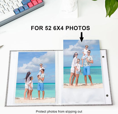 Fotoalben Klein 10x15 Fotos 2er Pack Leinen Cover Frontfenster 26