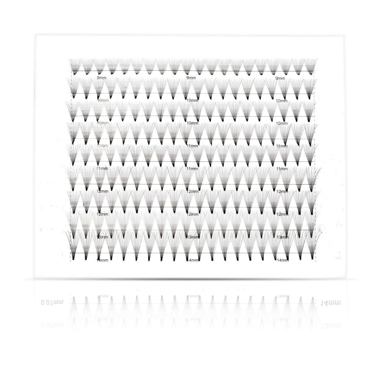 12D Volumen Wimpern Extensions Set 0,07mm Mix 9-14mm