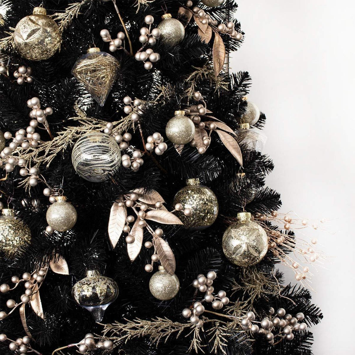 3er-Set Christbaumgirlande mit Glitzer – 183cm