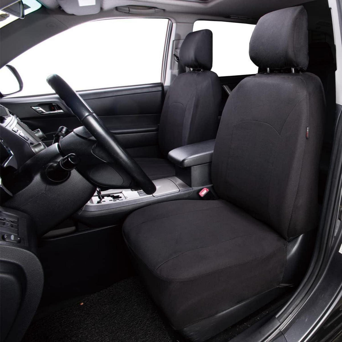 Autositzbezüge Komplettset Universal Niedriger Rücken Polyester Schwarz