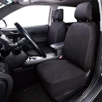 Autositzbezüge Komplettset Universal Niedriger Rücken Polyester Schwarz