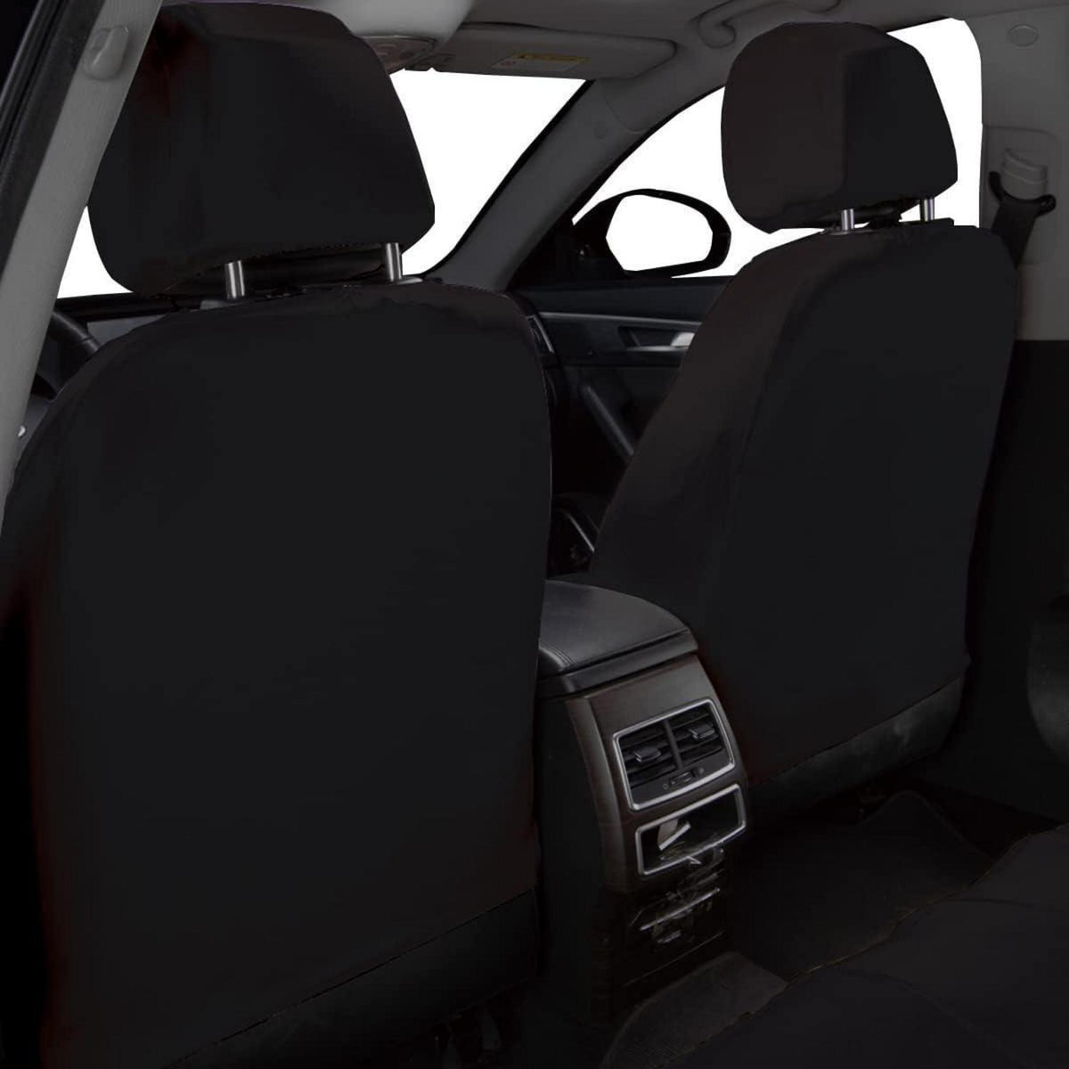 Autositzbezüge Komplettset Universal Niedriger Rücken Polyester Schwarz