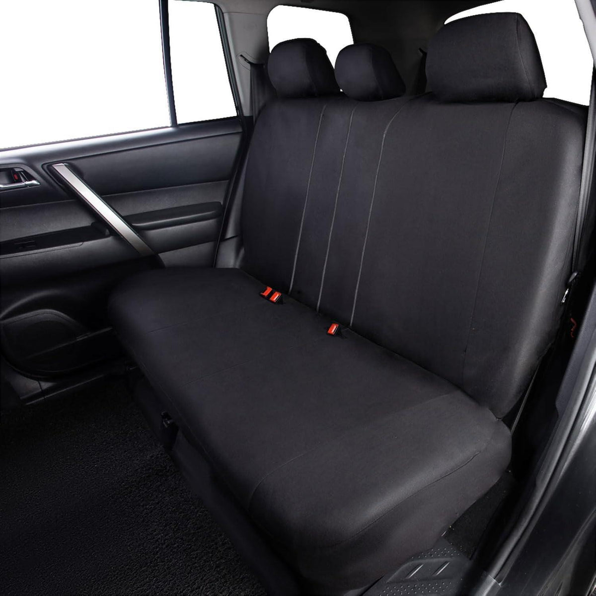 Autositzbezüge Komplettset Universal Niedriger Rücken Polyester Schwarz