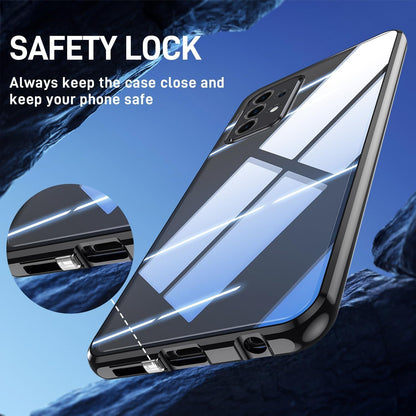 Samsung Galaxy A53 5G Hülle Magnet Adsorption Gehärtetes Glas Schwarz