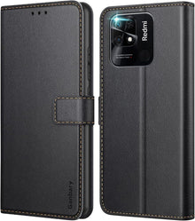 Handyhülle für Xiaomi Redmi 10C - Premium Leder Klapphülle