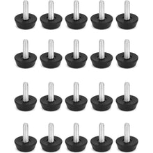 Verstellbare Möbelfüße Stellfüße M6x20mm 20 Stück Schwarz