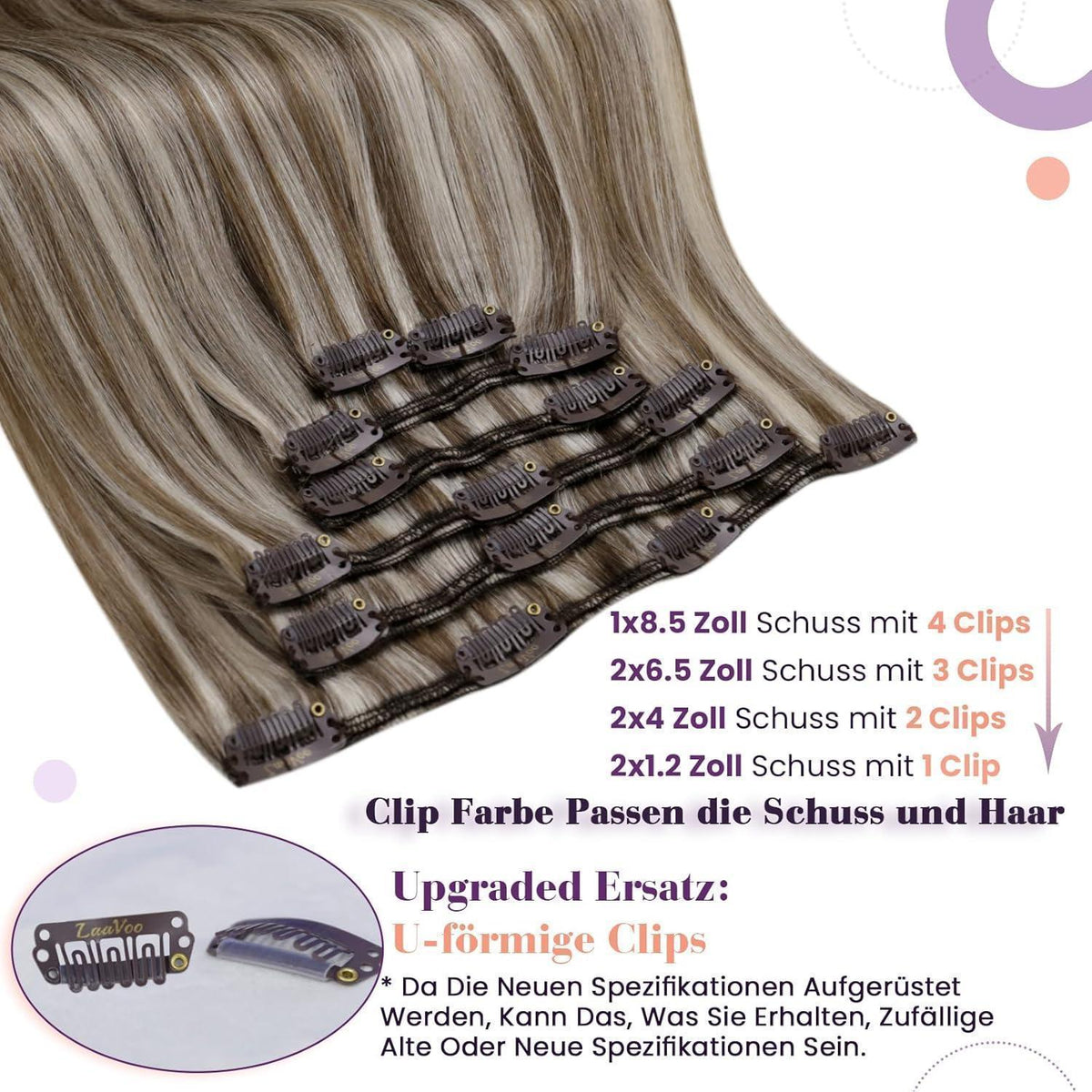 Blond Echthaar Clip-in Extensions 40cm – Remy Haar #8/60