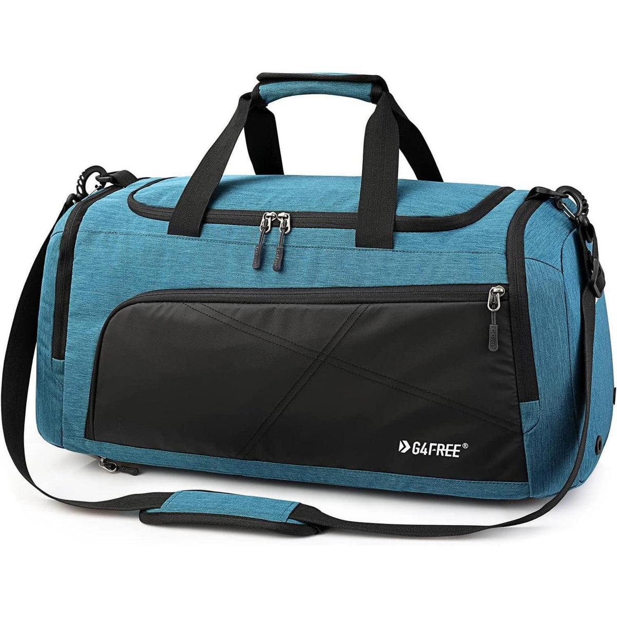 Reise-Sporttasche 45L mit Nassfach und Schuhfach, Blau