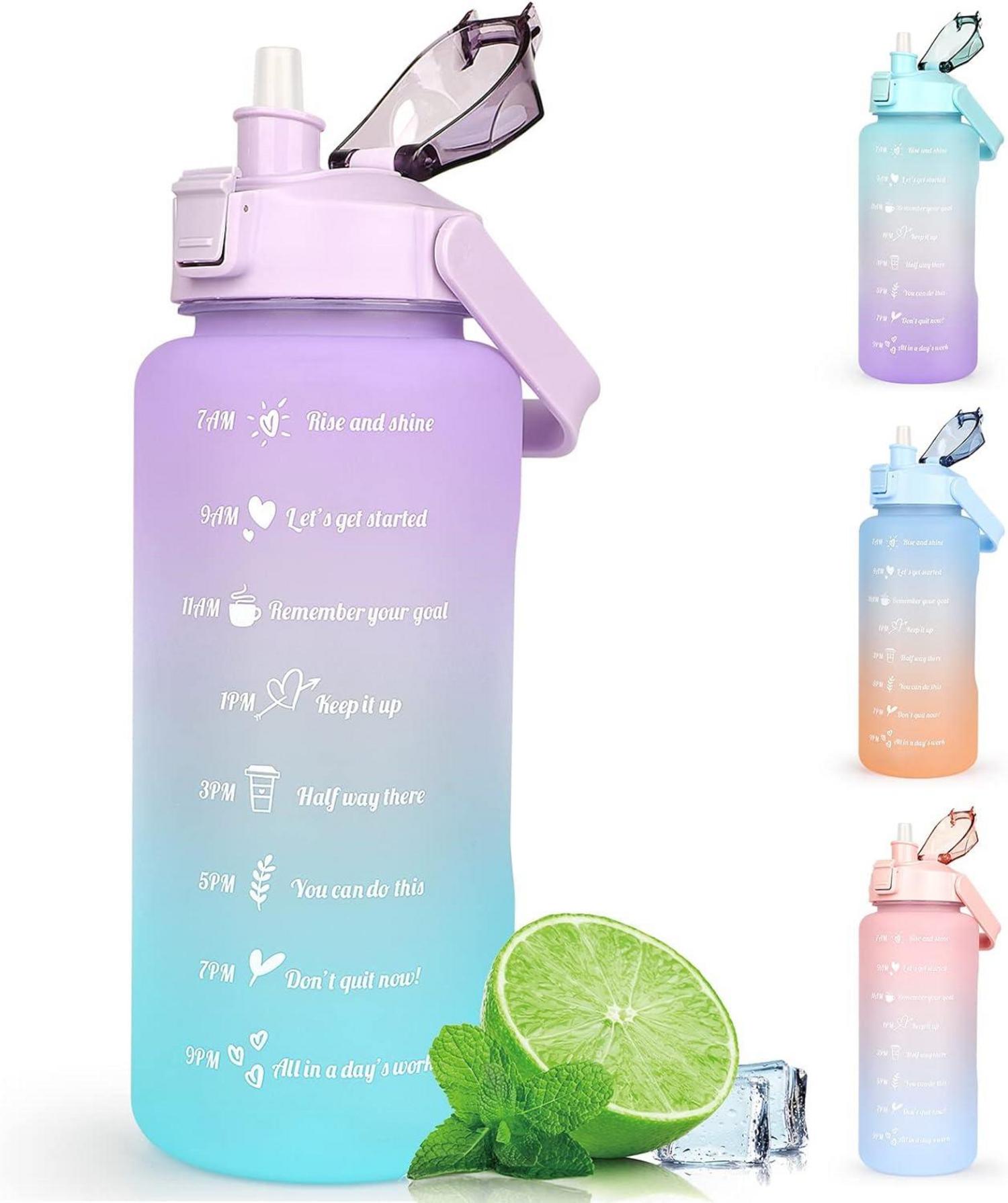 2L Sport Trinkflasche mit Zeitmarkierung und