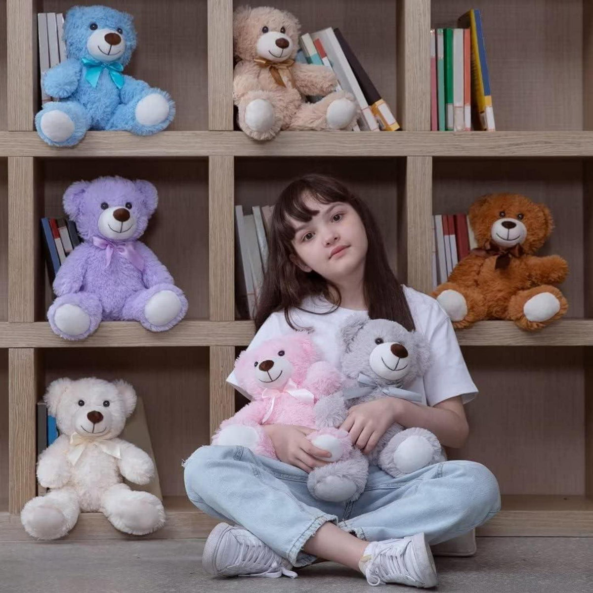 Süßes Teddybär Set 3er-Pack – Kawaii Plüschtiere 35cm