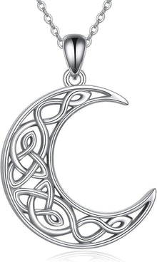 Keltischer Knoten Halskette Sterling Silber Anhänger 925 Damen