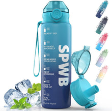 Trinkflasche 1L Auslaufsicher BPA-frei mit Filter Zeitmarkierung