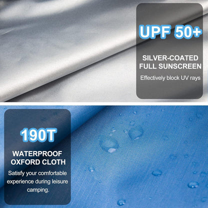 Strandmuschel Pop Up Strandzelt 50+ UV Schutz Tragbar Windschutz