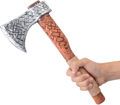 Schaumstoff Wikingeraxt Halloween Kostüm Cosplay Kampfspiel Silber