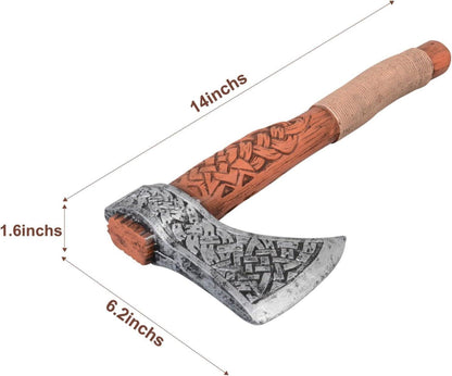 Wikingeraxt Schaumstoff Halloween Kostüm LARP Axt 35,6cm Silber