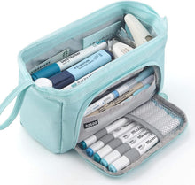 Federmäppchen mit großem Pencil Case Tragbare Stifttasche Blau