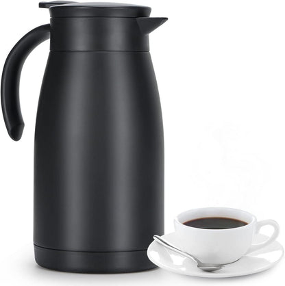 1L Doppelwandige Vakuum Isolierkanne für Kaffee Tee Wasser
