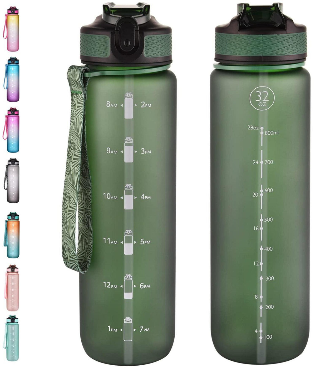 Sport-Wasserflasche mit Strohhalm und