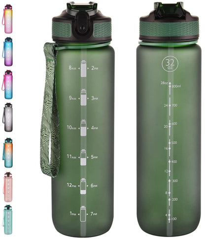 Sport-Wasserflasche mit Strohhalm und