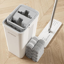 Wischmopp und Eimer Set mit 8 Mikrofaser-Pads und verlängertem Griff