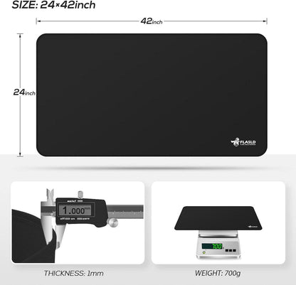 Feuerfeste Grillmatte 60x104 cm Gasgrill Teppich Schwarz