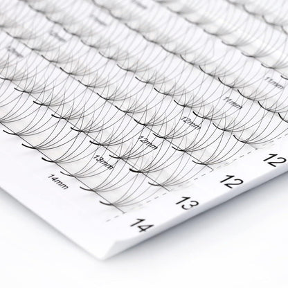 Russische Volumenwimpern 0.07mm D 9-14mm Mix – Vorgefächerte Wimpern